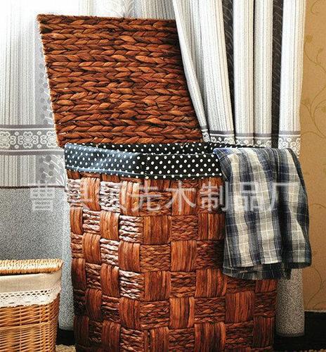 曹县领先木制品厂提供的专业销售方形带盖蒲草混编